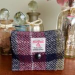 Harris Tweed Purple Tartan Striped Purse 1