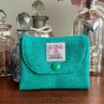 Harris Tweed Teal Purse 1